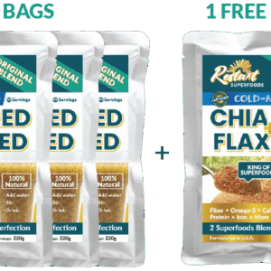 Buy 3 Free 1: Cold Milled Chia Seed & Flaxseed ORIGINAL BLEND (220g)